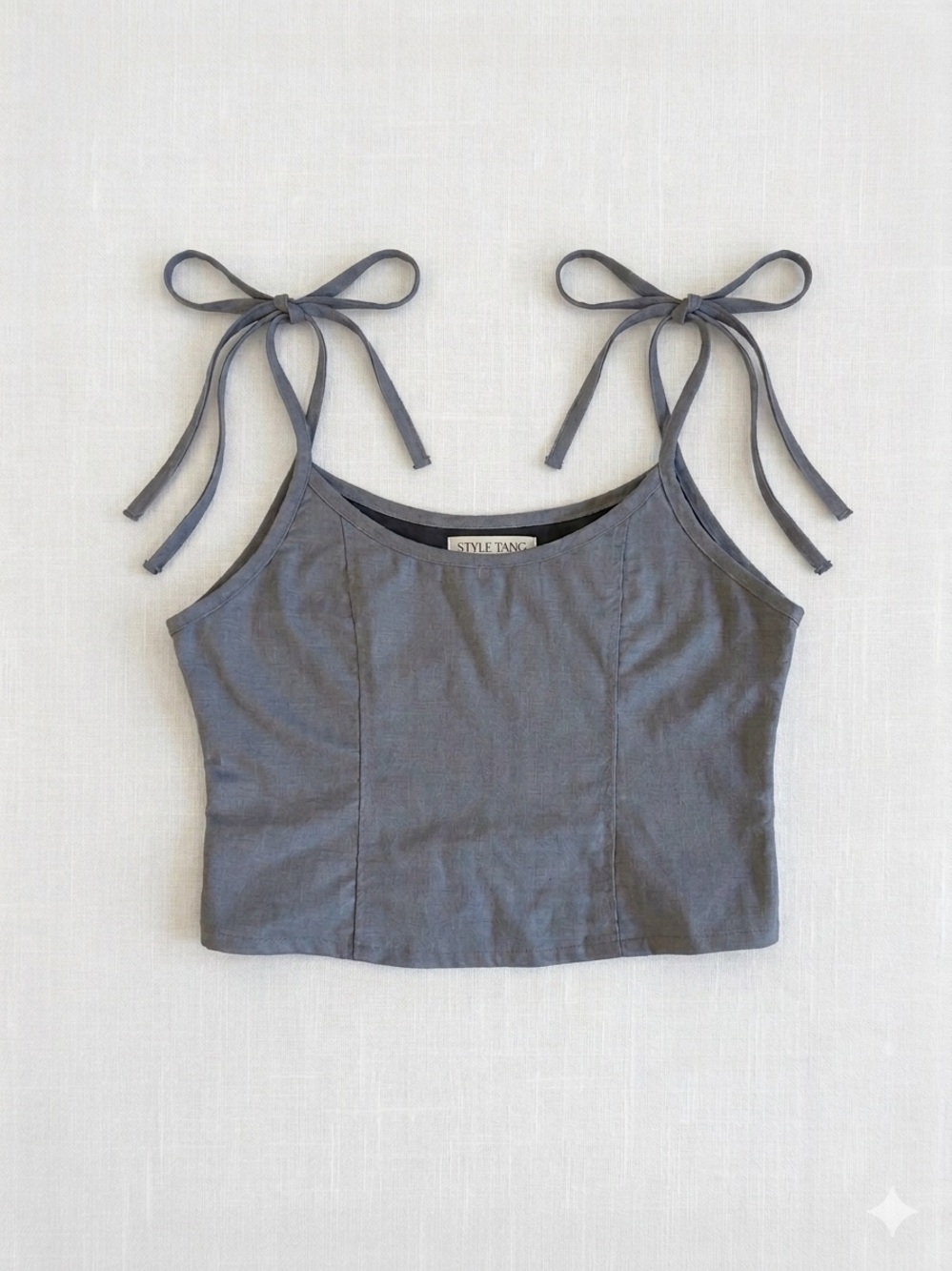 Charcoal Tie-Strap Crop Camisole Women’s Size S